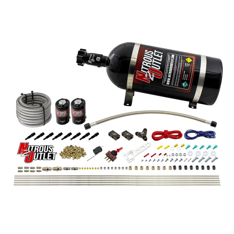 00-10432-L-SBT-10 Dry 8-Cyl Direct Port System, Two .112 Nitrous Solenoids