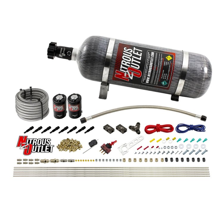 00-10432-L-SBT-12 Dry 8-Cyl Direct Port System, Two .112 Nitrous Solenoids