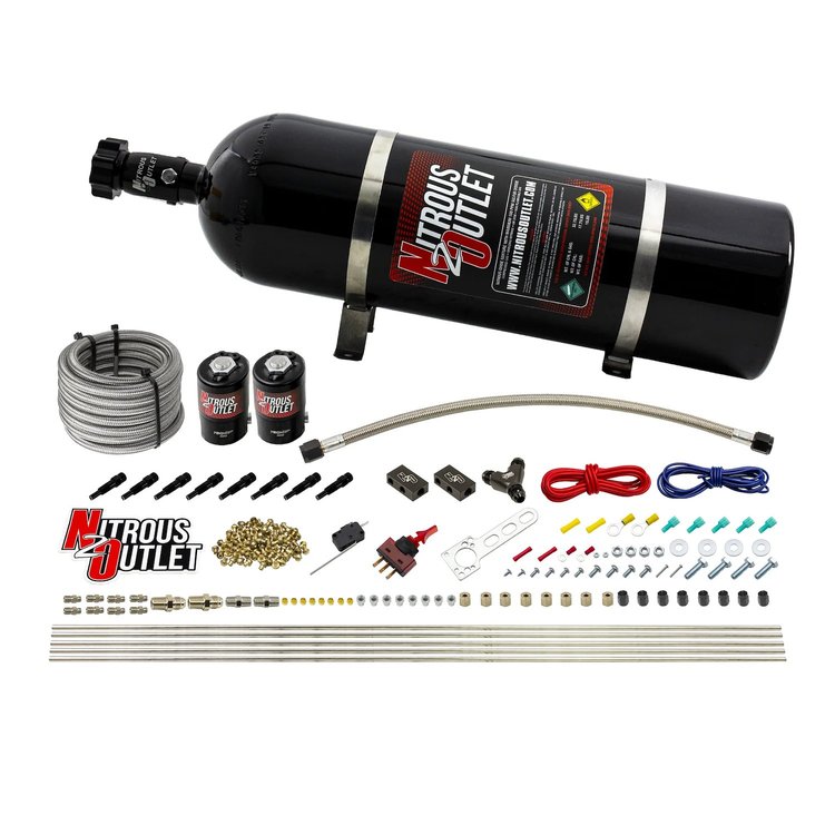 00-10432-L-SBT-15 Dry 8-Cyl Direct Port System, Two .112 Nitrous Solenoids