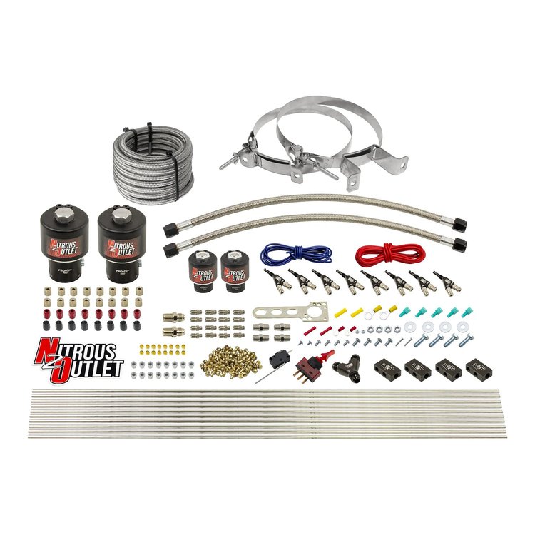 00-10433-E85-T-00 8-Cyl Direct Port System, Two .178 Trashcan Nitrous Solenoids