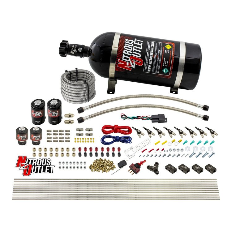 00-10434-E85-H-10 8-Cyl Direct Port System, Two .122 Nitrous Solenoids
