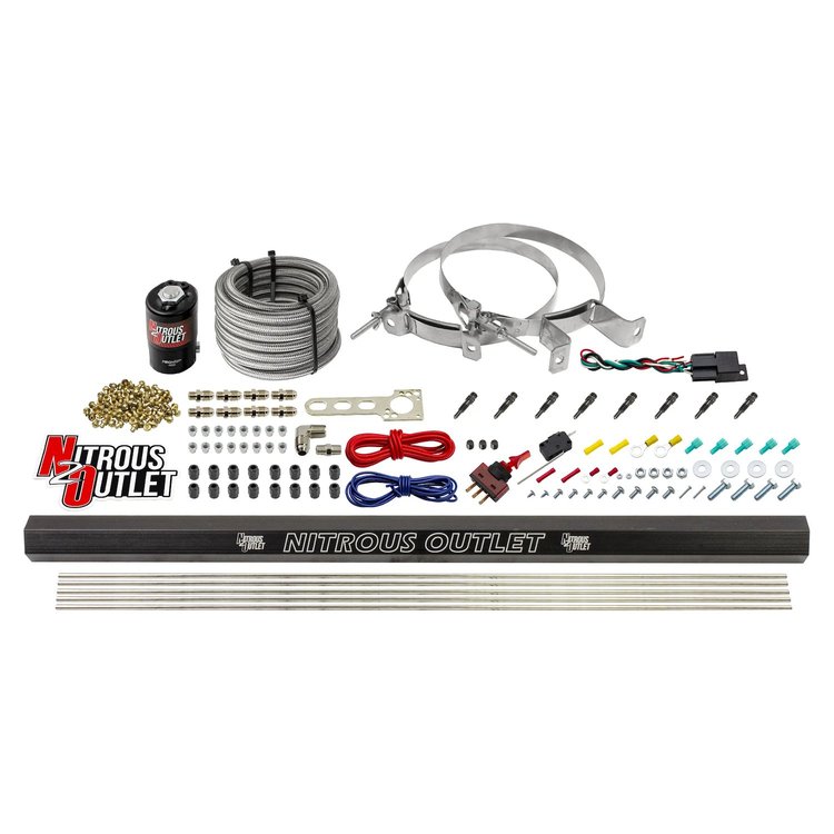 00-10470-H-R-SBT-00 Dry 8-Cyl Direct Port System, .122 Nitrous Solenoid/Injection Rail/SBT Discharge Nozzles, 100-400HP