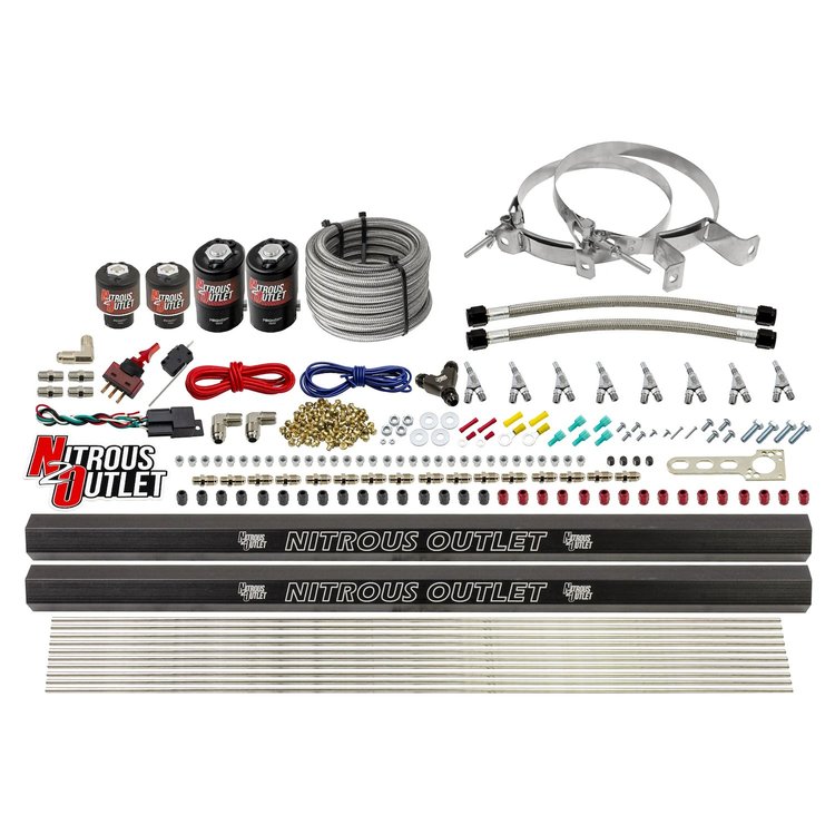 00-10474-L-R-SBT-00 8-Cyl Direct Port System, Two .112 Nitrous Solenoids/Two .177 Fuel Solenoids/Two Dual Passage Injection Rail