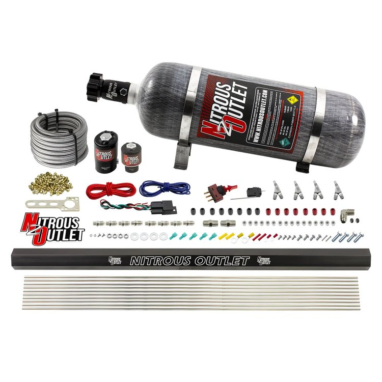 00-10363-E85-R-SBT-12 4-Cyl Direct Port System, .122 Nitrous Solenoids