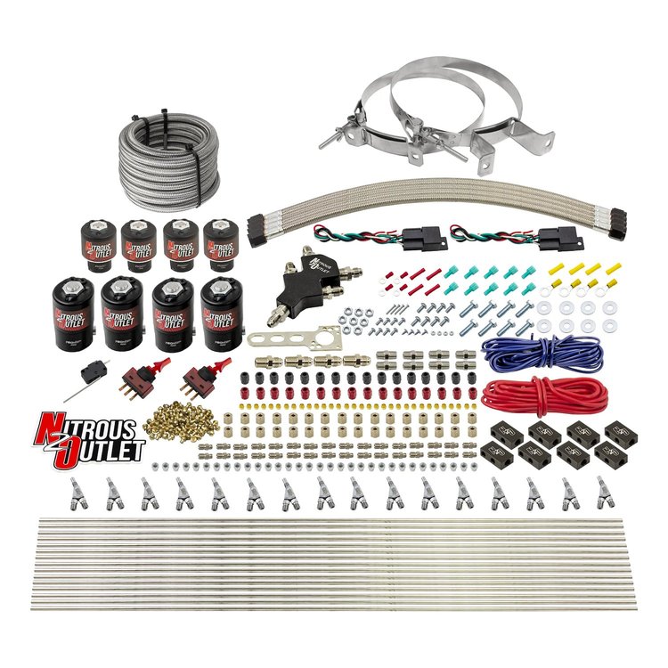 00-10433-E85-L-SBT-DS-00 8-Cyl Dual-Stage Direct Port System, Four .112 Nitrous Solenoids