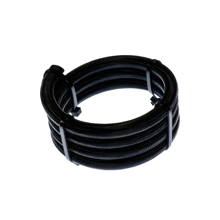 60-58206-BLK-06 Flo Supply 6AN Black Nylon Covered Stainless Steel Braided Hose, PTFE Liner