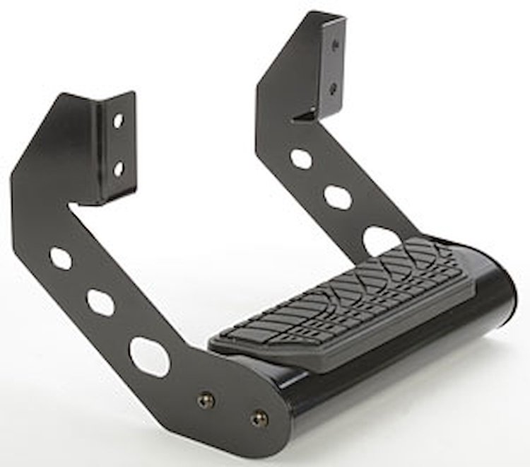Universal 4" Oval Drop Step Black-Powder Coated Step