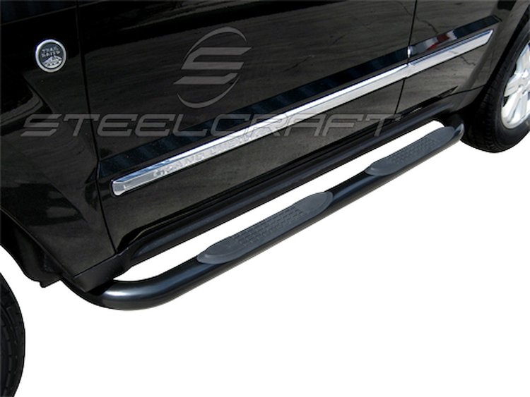 Black Powdercoat Nerf Bars 2005-2010 Jeep Grand Cherokee