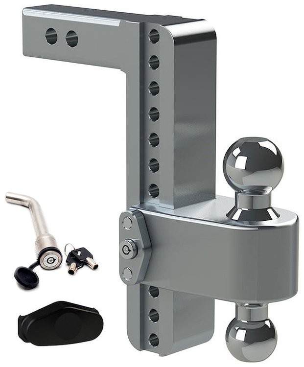Turnover Ball 10" Drop Hitch with 2" Shank Keyed Alike