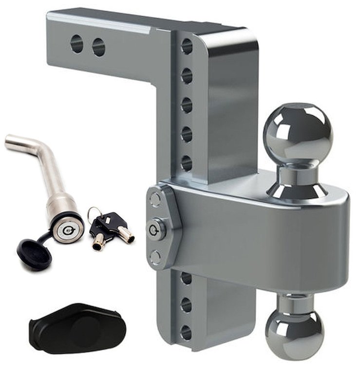 Turnover Ball 8" Drop Hitch with 2" Shank Keyed Alike