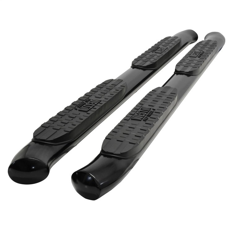 Pro Traxx 4 Oval Nerf Step Bars fits Select Ford Bronco 4-Door [Textured Black Powder-Coated Finish]