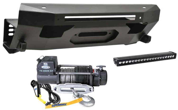 Pro-Series Front Bumper, Winch and LED Light Bar Kit