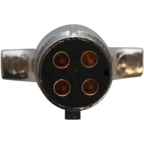 4-Way Round Metal Trailer Side Connector