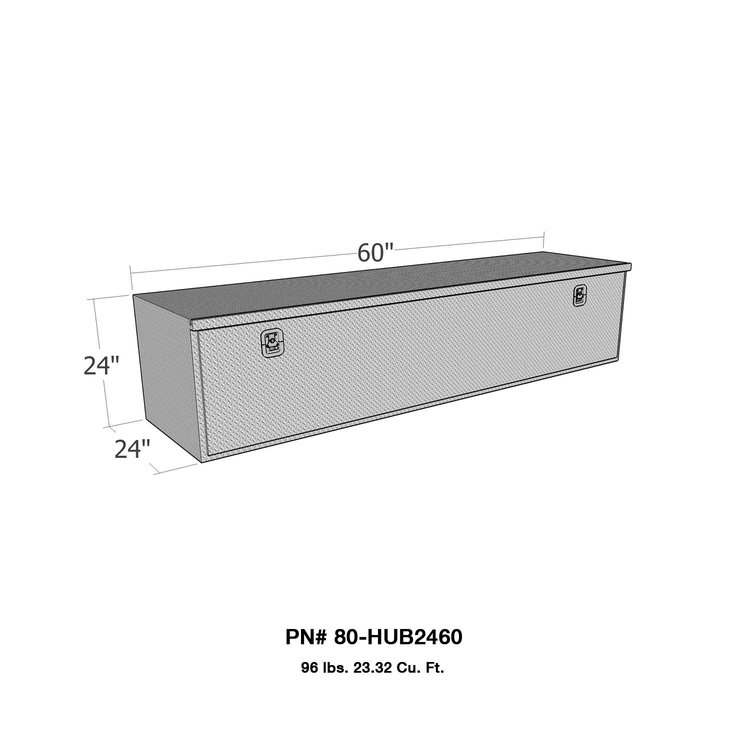 80-HUB2460 HD Under Body 24in x 60in Drop Down Door Overall Dims: 60x24x24 In.; Approx. Cu