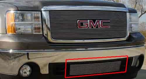 Quick-Fit GMC Sierra 2007-2011 GMC Sierra 1500 2007-2011 GMC Sierra 2500/3500HD Bumper Grille (Full Opening-Remove Tow Hooks)