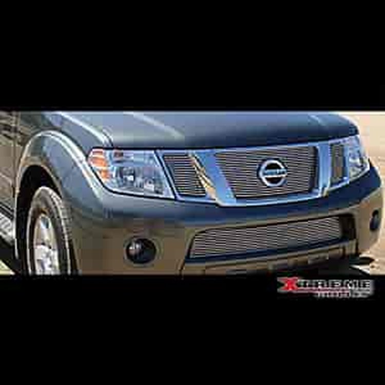 Quick-Fit Billet Grille 2008-2011 for Nissan Pathfinder 3 Pc. (w/Logo Cut-Out)