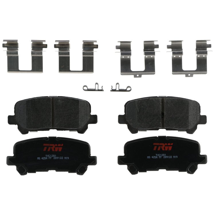 TXC1281 Ultra-Series Disc Brake Pad Set for Acura MDX 2013-07, ZDX 2013-10, Honda Odyssey 2016-11, Pilot 2011-09, Position: Rear