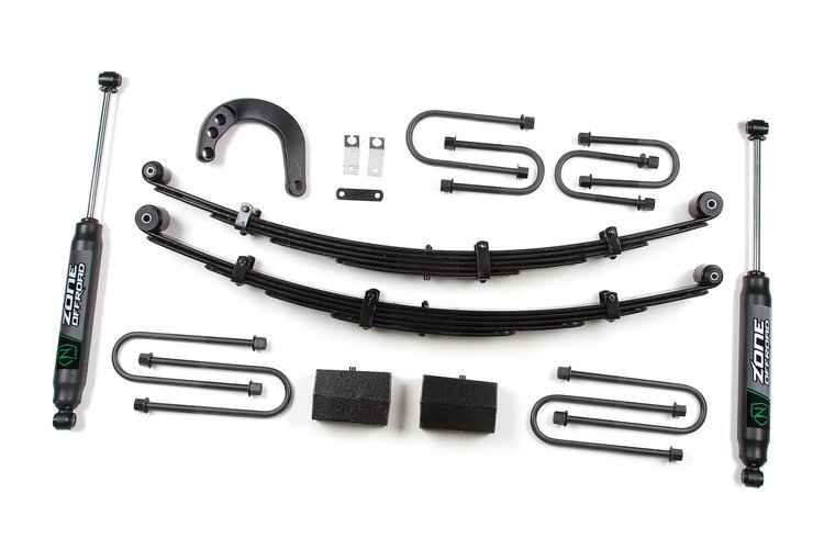 ZONC17N Zone 4" Leaf Spring Lift Kit for 73-76 Chev 3/4 Ton