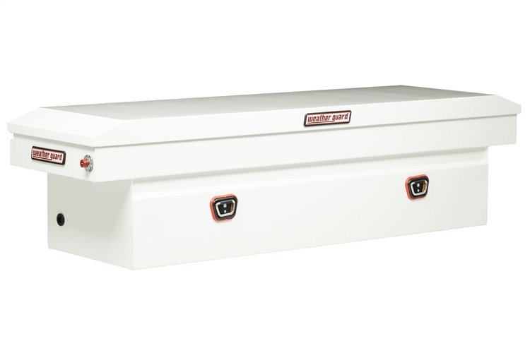 116-3-03 Saddle Box, Steel, Full Extra Wide, White, 14.5 cu. ft.
