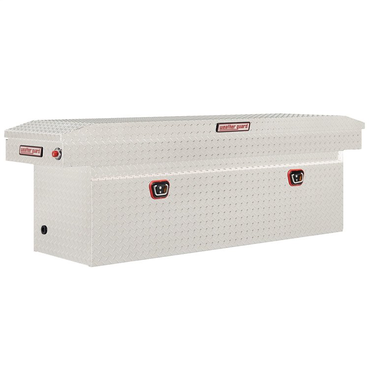123-0-03 Saddle Box, Aluminum, Full Deep, Clear, 14.2 cu. ft.