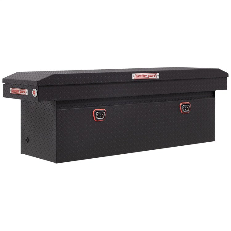123-52-04 Saddle Box, Aluminum, Full Deep, Matte Black, 15 cu. ft.