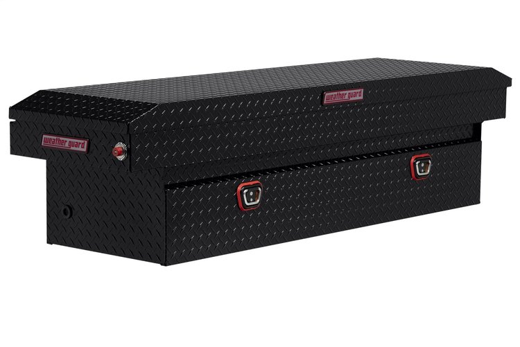 127-5-03 Saddle Box, Aluminum, Full Standard, Gloss Black, 10.5 cu. ft.