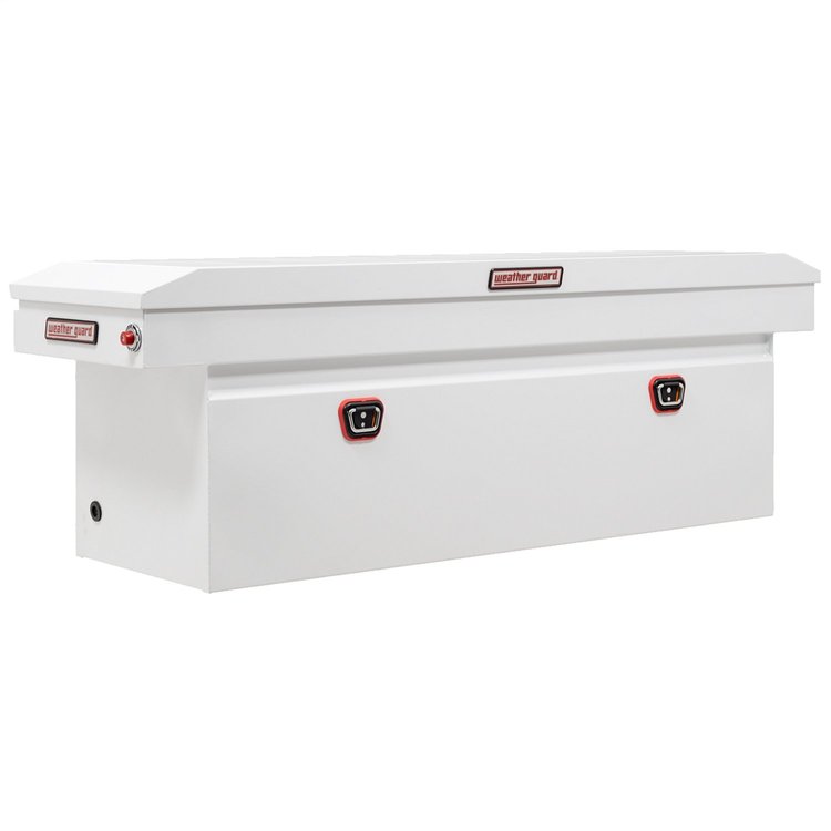 128-3-03 Saddle Box, Steel, Full Deep, White, 14.3 cu. ft.