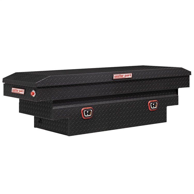 137-52-03 Saddle Box, Aluminum, Compact Deep, Textured Matte Black, 8.0 cu. ft.