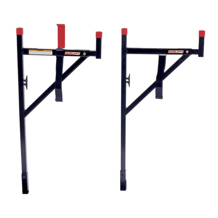 1450 Ladder Rack, Horizontal, Height: 52.5 in., Length: 58.5 in., Width: 19 in. To 36 in., Black, Steel, In-Bed