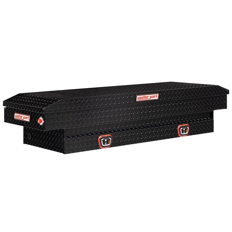 154-5-03 Saddle Box, Aluminum, Gloss Black, 6.0 cu. ft.