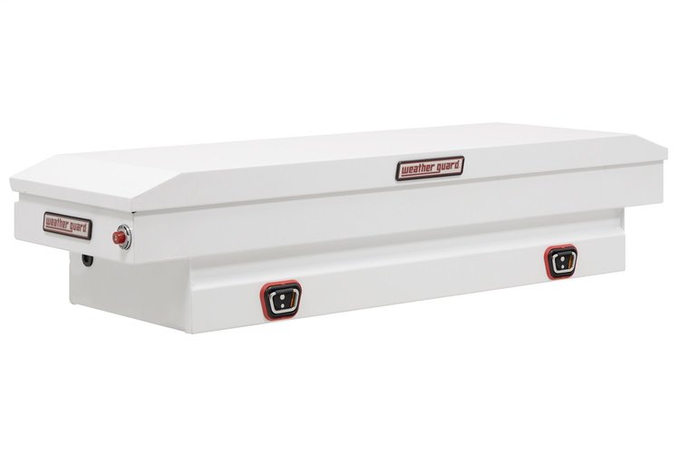 156-3-03 Saddle Box, Steel, White, 6.1 cu. ft.