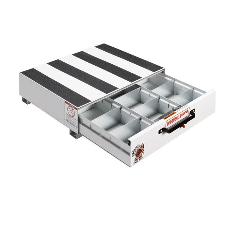 312-3 Heavy-Duty Drawer Unit, Steel, 5.4 ft., Height: 9.5 in., Length: 24 in., Width: 30 in., White, Drawer Depth: 21 in.