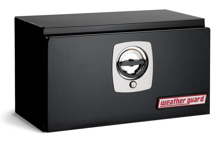525-5-02 Underbed Box, 2.3 ft., Height: 14.13 in., Length: 24.13 in., Width: 12.38 in., Gloss Black, Heavy-Duty Welded, Steel