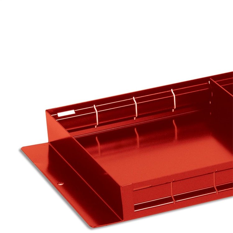 617 Accessory Divider Tray, Height: 14 in., 3 in., Width: 26.5 in., Red, Steel, Powder Coat Finish
