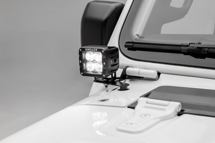 Lower A-Pillar Mounted Light Brackets for 2018 Jeep Wrangler JL