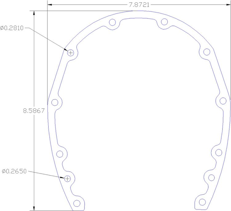 FOG-1009 Timing Cover Gasket, Chevy SB 265-400CI, Front, Paper w/Silicone Coating, .030 in.