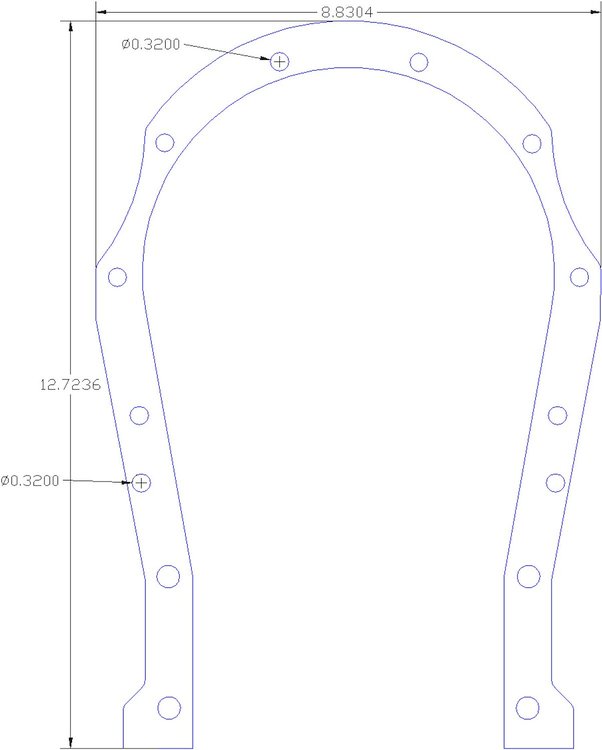 FOG-1035 Timing Cover Gasket, ARIAS/DONOVAN BB 8.3L, .030". Paper w/Silicone Coating