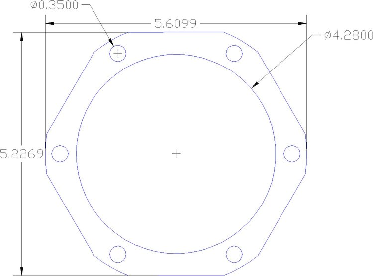 FOG-1037 Supercharger Base Gasket, Universal Supercharger Round Snout, 6 Hole, Paper w/Silicone Coating, .060 in.