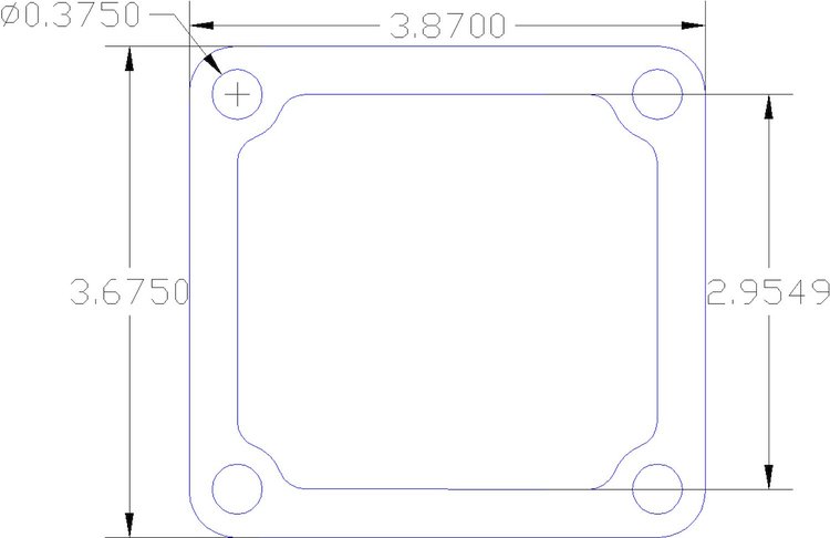 FOG-1039A Turbo Crossover Gasket, CUMMINS B-SERIES I-6 RCA, ALUMINUM, .031", Sold Individually