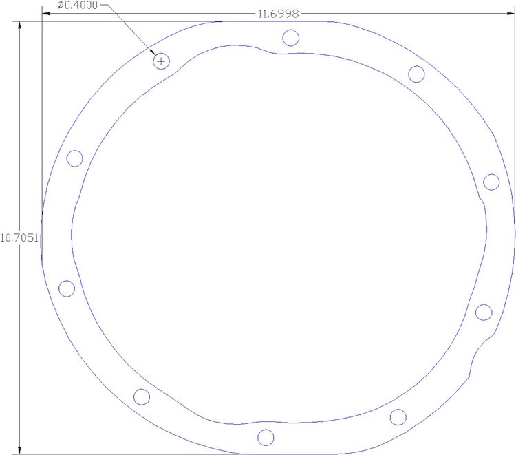FOG-1043 Rear End Housing Gasket, Ford 9 In., Paper w/Silicone Coating, .030 in.