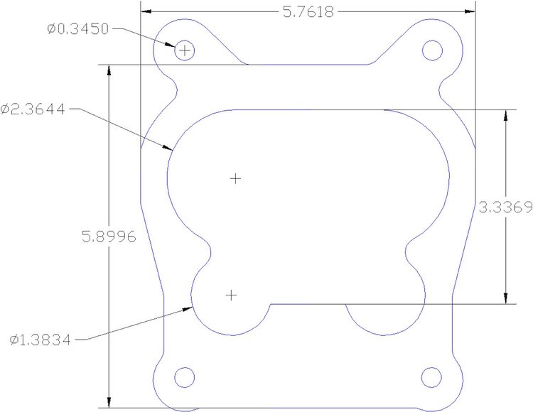 FOG-1044 Carb Base Gasket, ROCHESTER/CARTER, Quadrajet & Thermo Quad, Paper w/Silicone Coating, .030 in.