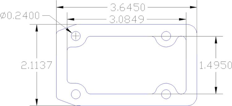 FOG-1058 Water Outlet Gasket, Chevy SB 5.7L LT-5 1993-1995, Paper w/Silicone Coating, .030 in.