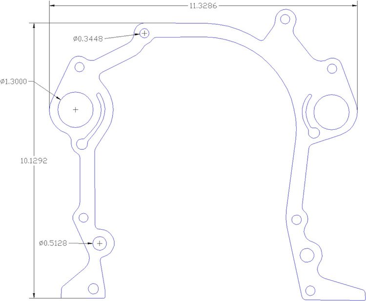 FOG-1065 Timing Cover Gasket, Ford BB A460CI, Paper w/Silicone Coating, .030 in.
