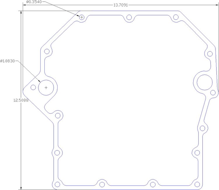 FOG-1075 Timing Cover Gasket, Chevy SB 5.7L LT-5 1993-1995, Paper w/Silicone Coating, .060 in.