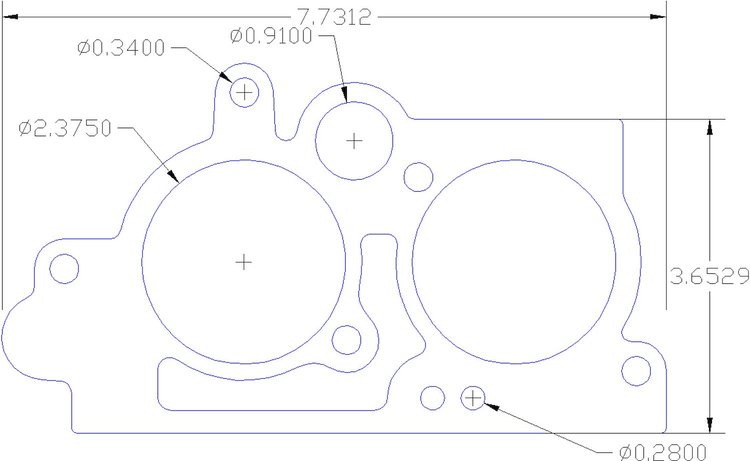 FOG-1084 TBI-Plenum Gasket, Chevy SB 5.7L LT-5 1990-1995, Paper w/Silicone Coating, 2.87 in. Dia., .030 in.