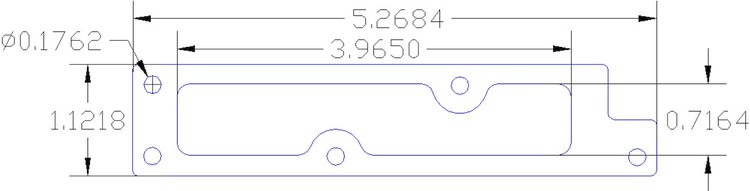 FOG-1086 Throttle Body Gasket, Chevy SB 5.7L LT-5 1990-1995 TBI-top Coolant, Paper w/Silicone Coating, .060 in.