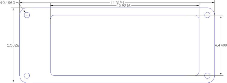 FOG-1091 Injector Gasket, Fowler Kobelco Injector, Paper w/Silicone Coating, 4.44 in. x 10.92 in., .060 in.