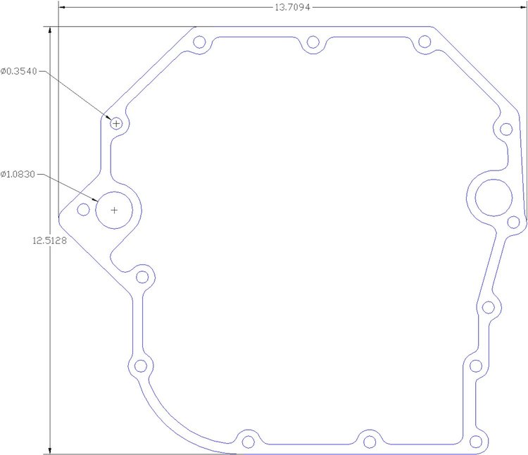 FOG-1127 Timing Cover Gasket, Chevy SB 5.7L LT-5 1990-1992, Paper w/Silicone Coating, .060 in.