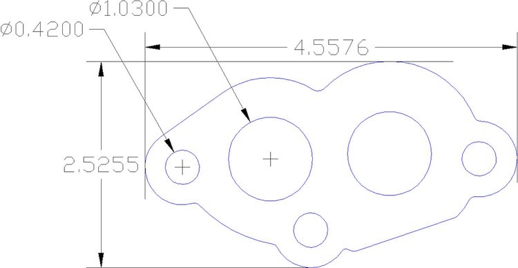 FOG-1180 Water Pump Gaskets, Big Block Chrysler, Port Dia.: 1.30 in., .060 in., Paper