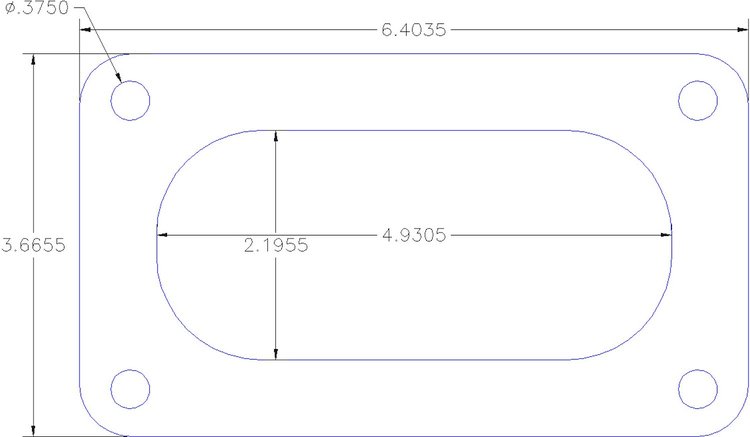 FOG-1211 Carb Gasket, Holley Dominator Shearplate Split Bottom, Paper w/Silicone Coating, 2.19 in. x 4.93 in., .060 in.
